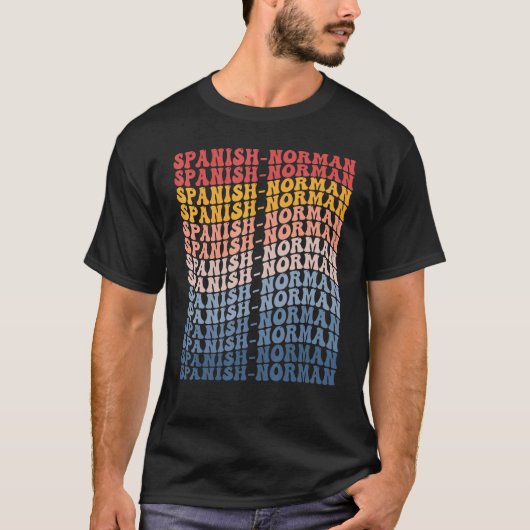 スペインーノルマン グルービー レトロ 馬 Tシャツ (正面)