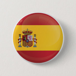 スペイン丸アイコン国旗 缶バッジ