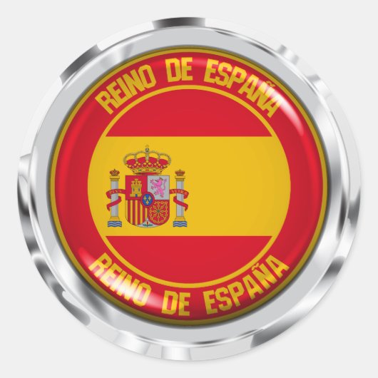 スペイン丸エンブレム ラウンドシール (正面)