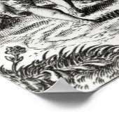 スペイン人が贈り物を受け取るインディアン ポスター (角)