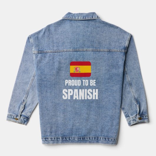 スペイン人であることを誇りに思う デニムジャケット (裏面)