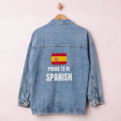 スペイン人であることを誇りに思う デニムジャケット (ハンガー)