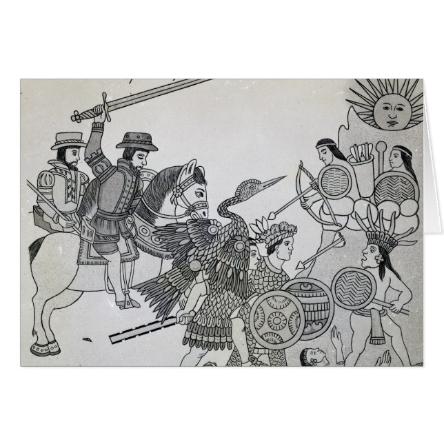 スペイン人とアズテック人間の戦い (正面横)