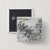 スペイン人とアズテック人間の戦い 缶バッジ (正面&裏面)