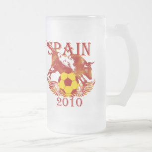 スペイン人のためのスペイン2010の曇らされたガラスのビールのジョッキ フロストグラスビールジョッキ
