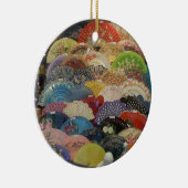 スペイン人のオーナメント-フラメンコファン セラミックオーナメント (右)