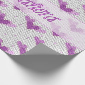 スペイン人のキンセアニェラのピンクのデキセドリン錠の覆いの紙 ラッピングペーパー (角)