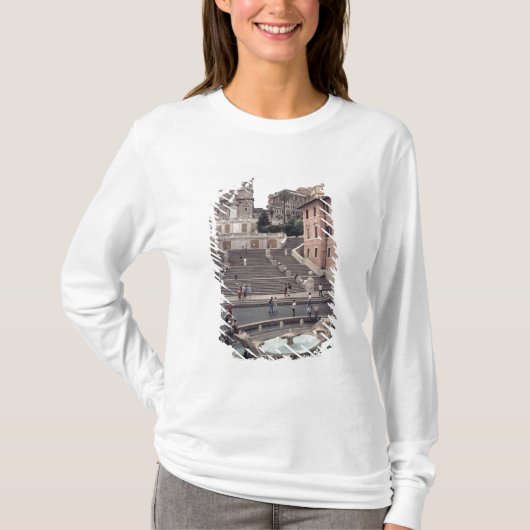 スペイン人のステップまたはScalinataの眺め Tシャツ (正面)