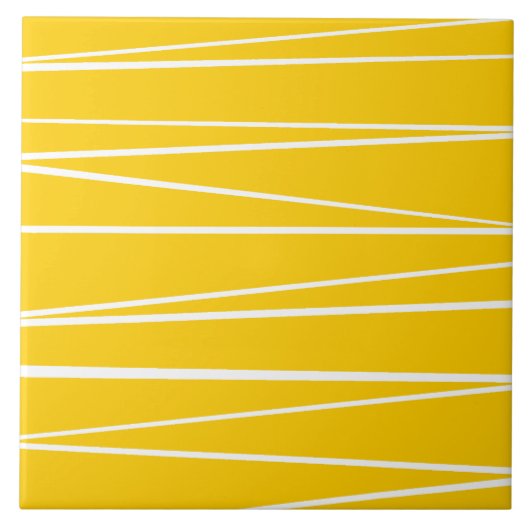 スペイン人のストライプで黄色いセラミックタイル タイル (正面)