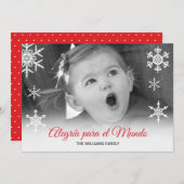 スペイン人のAlegríaパラグラフel Mundoの赤い家族写真 シーズンカード (正面/裏面)