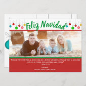 スペイン人のCristiano Feliz Navidad Fotoカード シーズンカード (正面/裏面)