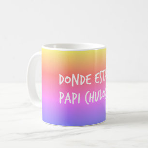 スペイン人のDonde Estas Papi Chuloのマグ コーヒーマグカップ