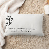 スペイン人のSalmosの4:8の鳥の賛美歌の4:8のシルエットを描いて下さい ランバークッション (ブランケット)