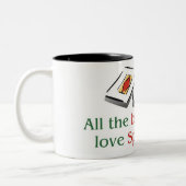 スペイン人21の恋人2の調子のマグ ツートーンマグカップ (左)