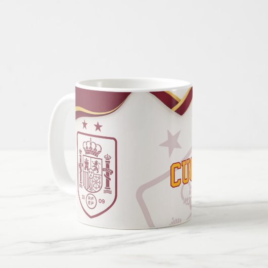 スペイン代表のオリジナルマグカップ コーヒーマグカップ (正面左)