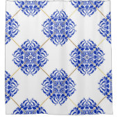 スペイン伝統的のシームレスなパターン。セラスペインのミ シャワーカーテン (正面)