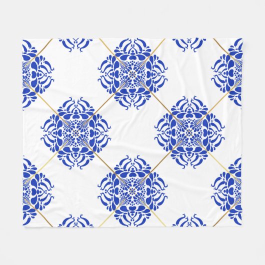 スペイン伝統的のシームレスなパターン。セラスペインのミ フリースブランケット (正面(横))