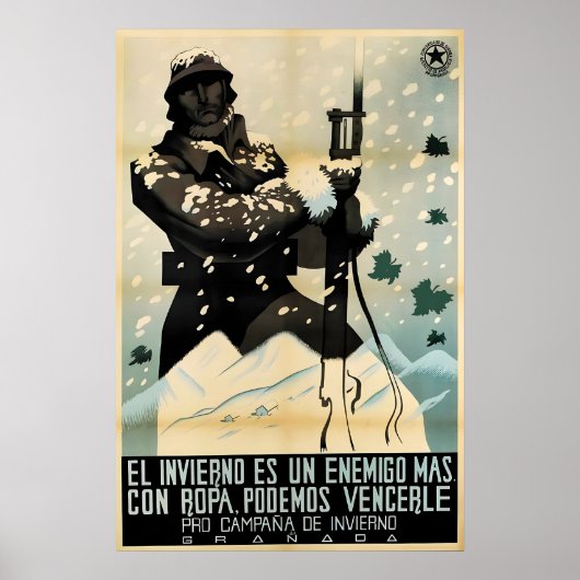 スペイン内戦のポスター 冬はもう一人の敵 ポスター (正面)