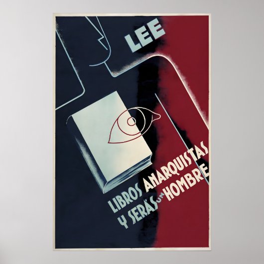 スペイン内戦のポスター LEE アナキストの本は、 ポスター (正面)
