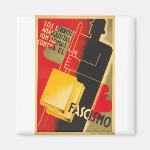 スペイン内戦の無政府主義者/Facismのまれなポスター マグネット