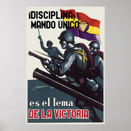 スペイン内戦プロパガンダポスター - 規律 ポスター (正面)
