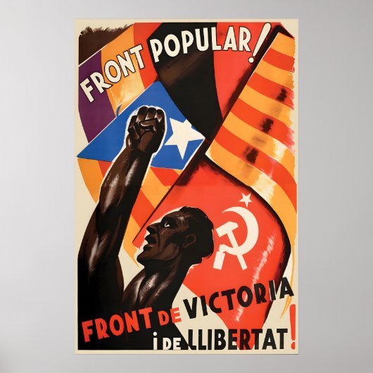 スペイン内戦ポスター Front Popular. 表紙 ポスター (正面)