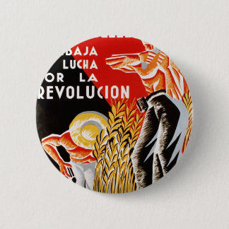 スペイン内戦CNT-FAIオリジナルポスター1936 缶バッジ