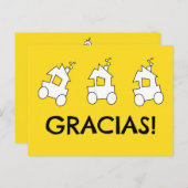 スペイン列車の誕生日お礼メッセージ ポストカード (正面/裏面)