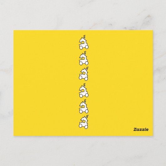 スペイン列車の誕生日お礼メッセージ ポストカード (裏面)