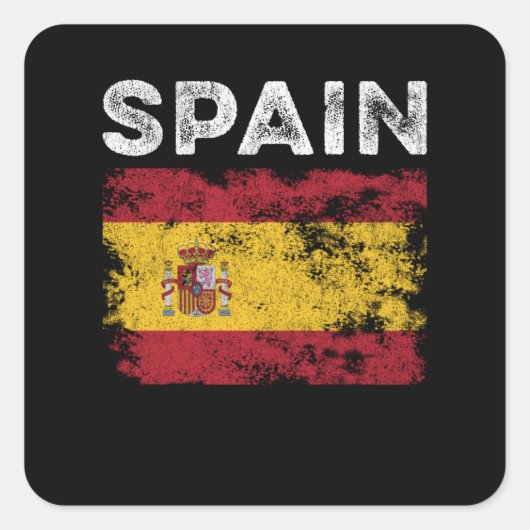 スペイン動揺して国旗スペインの – 国旗 スクエアシール (正面)