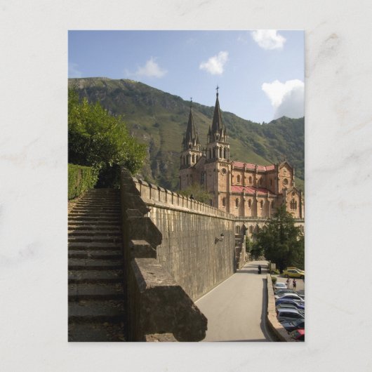 スペイン北西部、コバドンガ大聖堂。 ポストカード (正面)