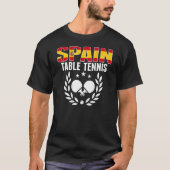 スペイン卓球卓球スペインのチームSupp Tシャツ (正面)