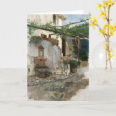 スペイン南部からのファームインテリア | ヒューゴー・バーガー カード (黄色い花)