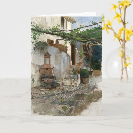 スペイン南部からのファームインテリア | ヒューゴー・バーガー カード (黄色い花)