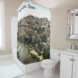 スペイン図解入りの、写真付きののトレドの風景芸術 シャワーカーテン