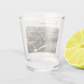 スペイン図解入りの、写真付きののトレドの風景芸術 ショットグラス (裏面)