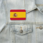 スペイン国旗が付いた愛国的な名前タグ 名札 (インサイチュ)