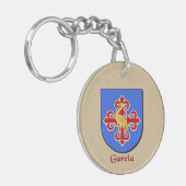 スペイン国旗とガルシア歴史盾 キーホルダー (正面左)