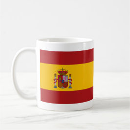 スペイン国旗と国歌名のマグカップ コーヒーマグカップ