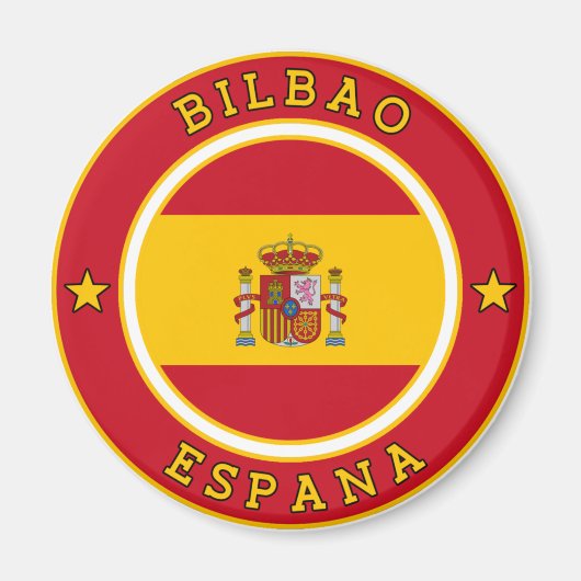 スペイン国旗と文字磁石 マグネット (正面)