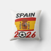 スペイン国旗のカラーを取り入れた2026年サッカーファンデザイン クッション (裏面)