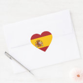 スペイン国旗のハートシール ハートシール (封筒)