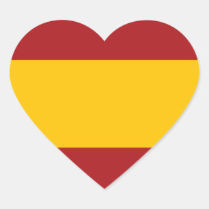 スペイン国旗のハートシール ハートシール