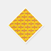 スペイン国旗のパターン スタンダードカクテルナプキン (角)