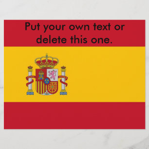 スペイン国旗のフライヤー チラシ