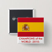 スペイン国旗のボタン 缶バッジ (正面&裏面)