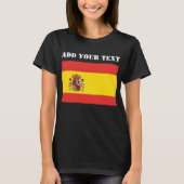 スペイン国旗のワールドカップ2022サッカー Tシャツ (正面)