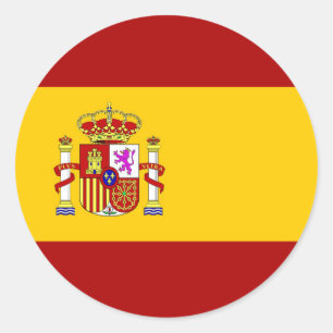 スペイン国旗の品質 ラウンドシール