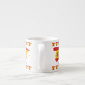 スペイン国旗の地図お土産デザイン エスプレッソカップ (裏面)