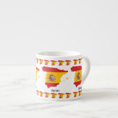 スペイン国旗の地図お土産デザイン エスプレッソカップ (正面右)